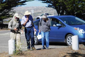Environmental crusaders Bill and Lucy Kortum arrive at Bodega Head.. Photo by Michael Maloney, S.F. Chronicle.